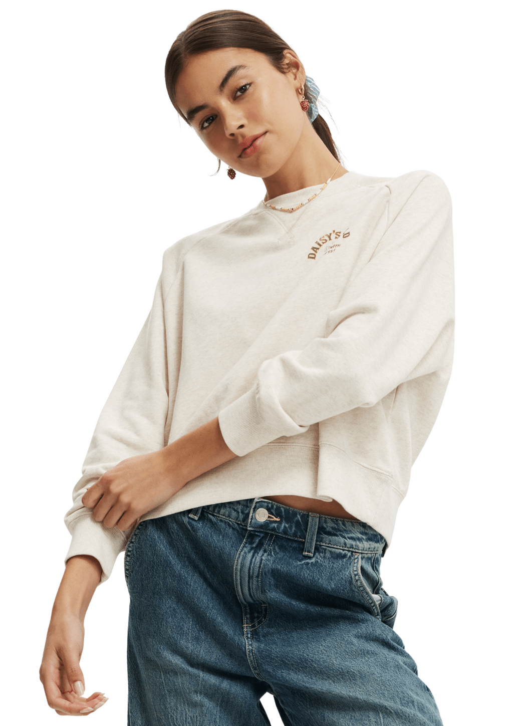 Women's Cotton On Classic Fleece Graphic Raglan Sweatshirt