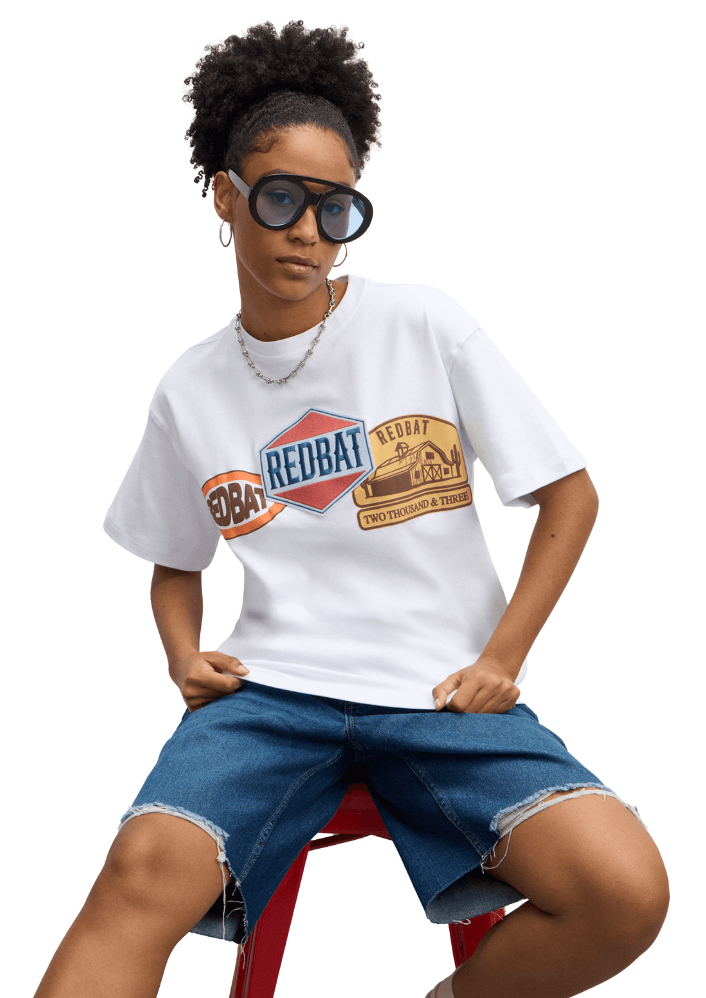 Redbat Women's White Boxy T-Shirt