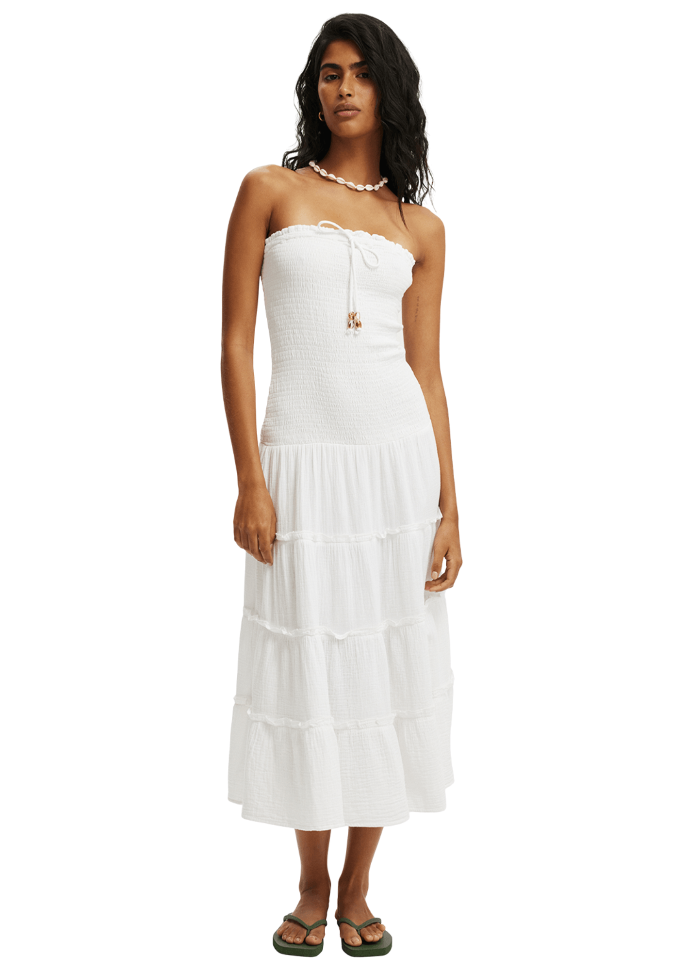 Women's Cotton On White Jet Set Tube Maxi Dress
