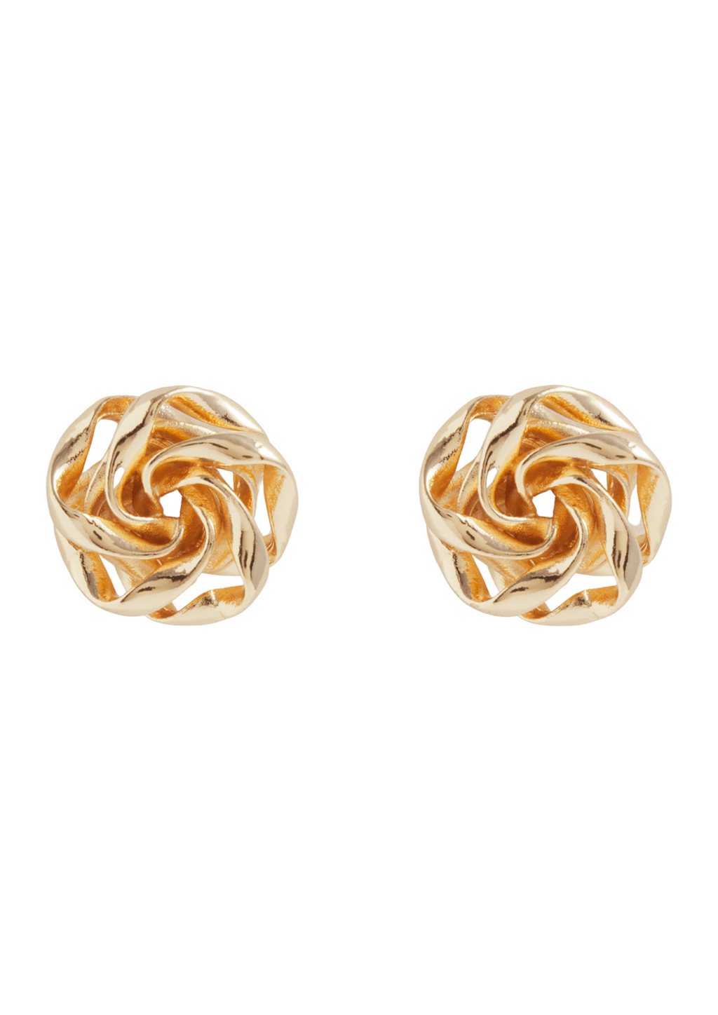 Twisted Bun Stud Earrings