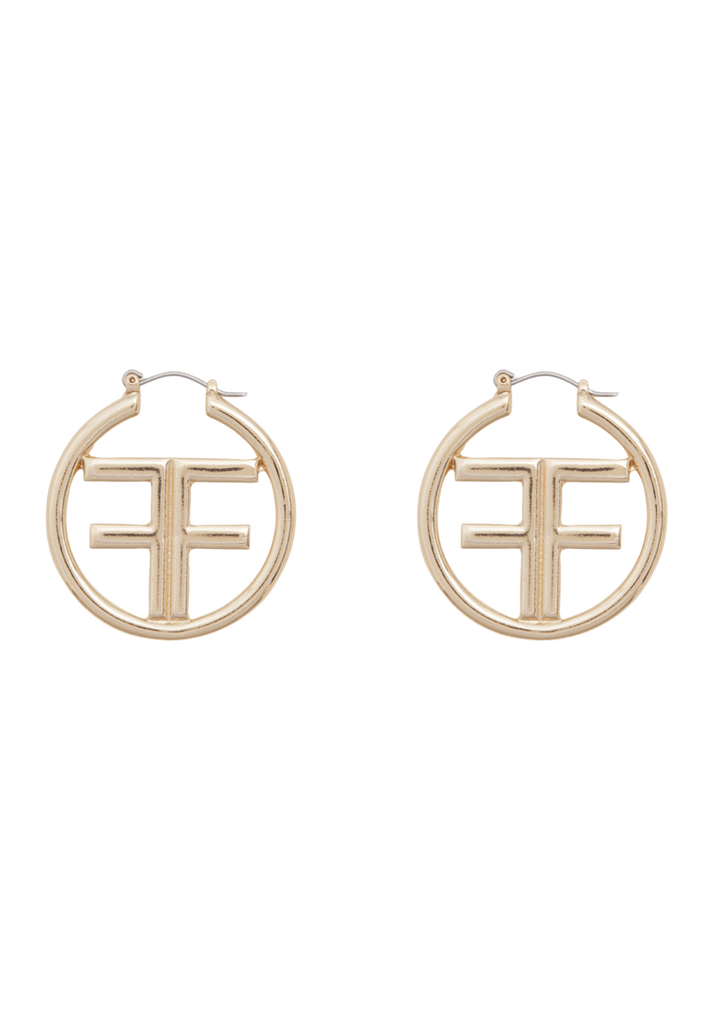 FF logo Circle Hoop Earrings