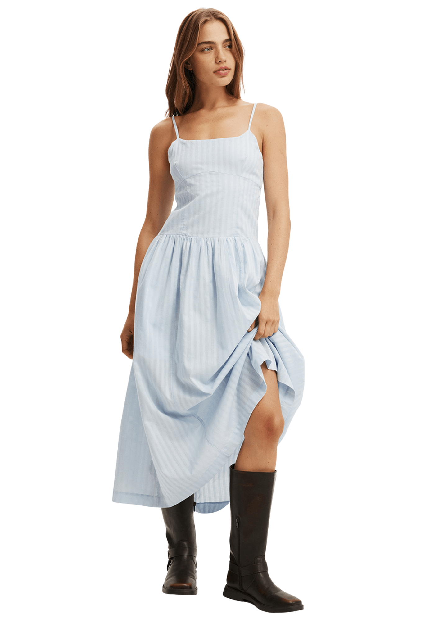 Women's Cotton On Blue Alexis Seamed Maxi Dress