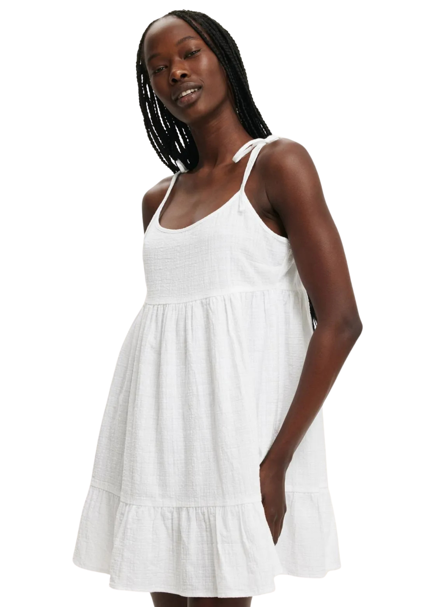 Women's Cotton On White Sunny Babydoll Mini Dress