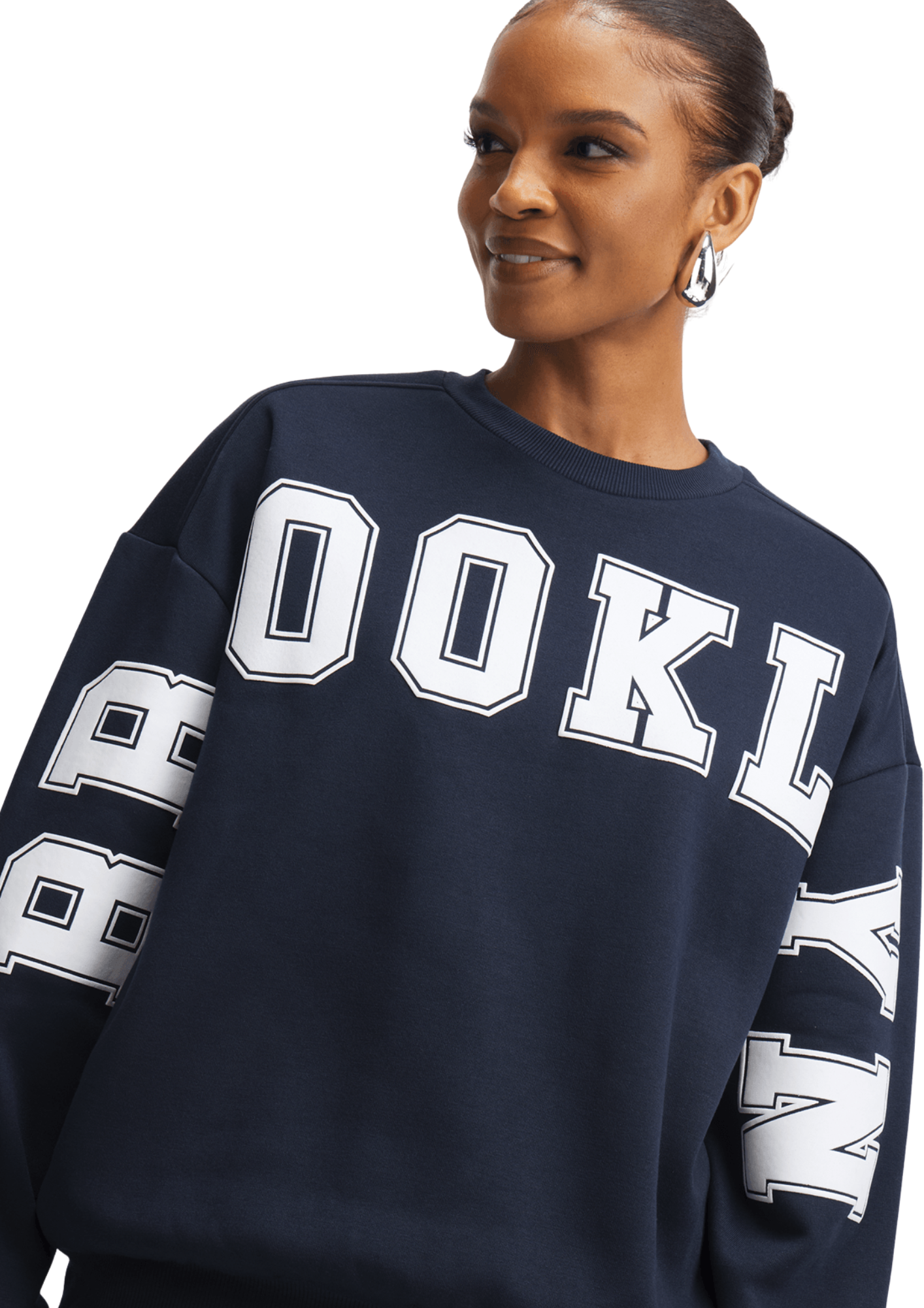 Exact Women's Navy Graphic Print Sweat Top