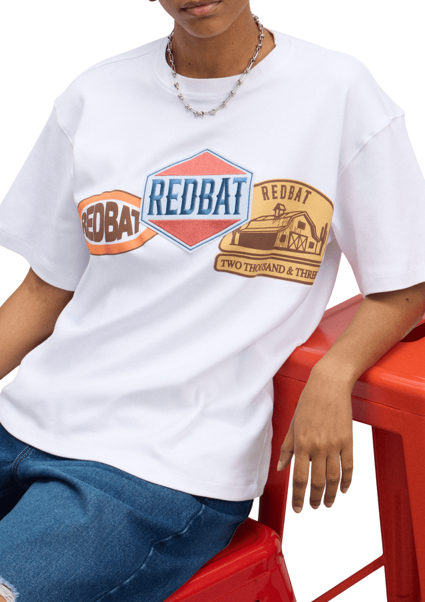 Redbat Women's White Boxy T-Shirt