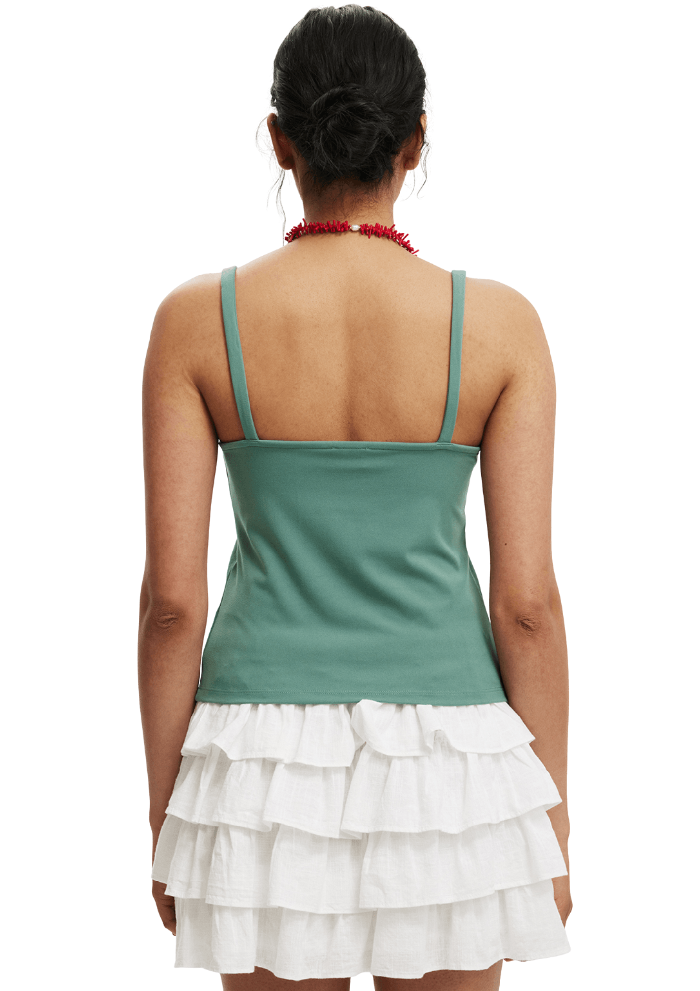 Women's Cotton On Green Ava Keyhole Bead Camisole Top