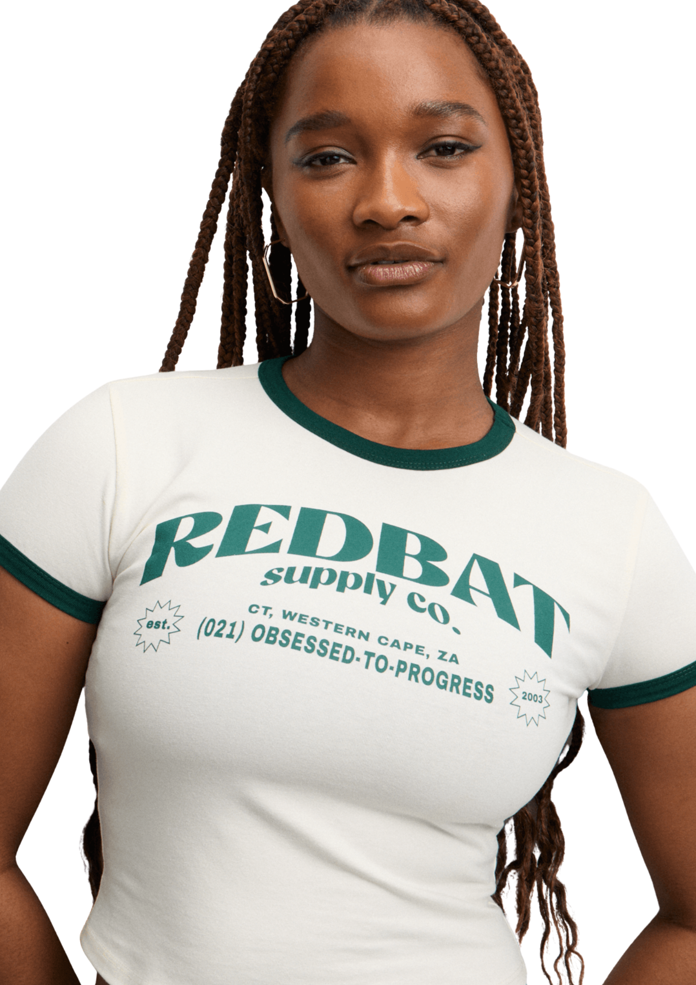 Redbat Women's Ecru Cropped Top