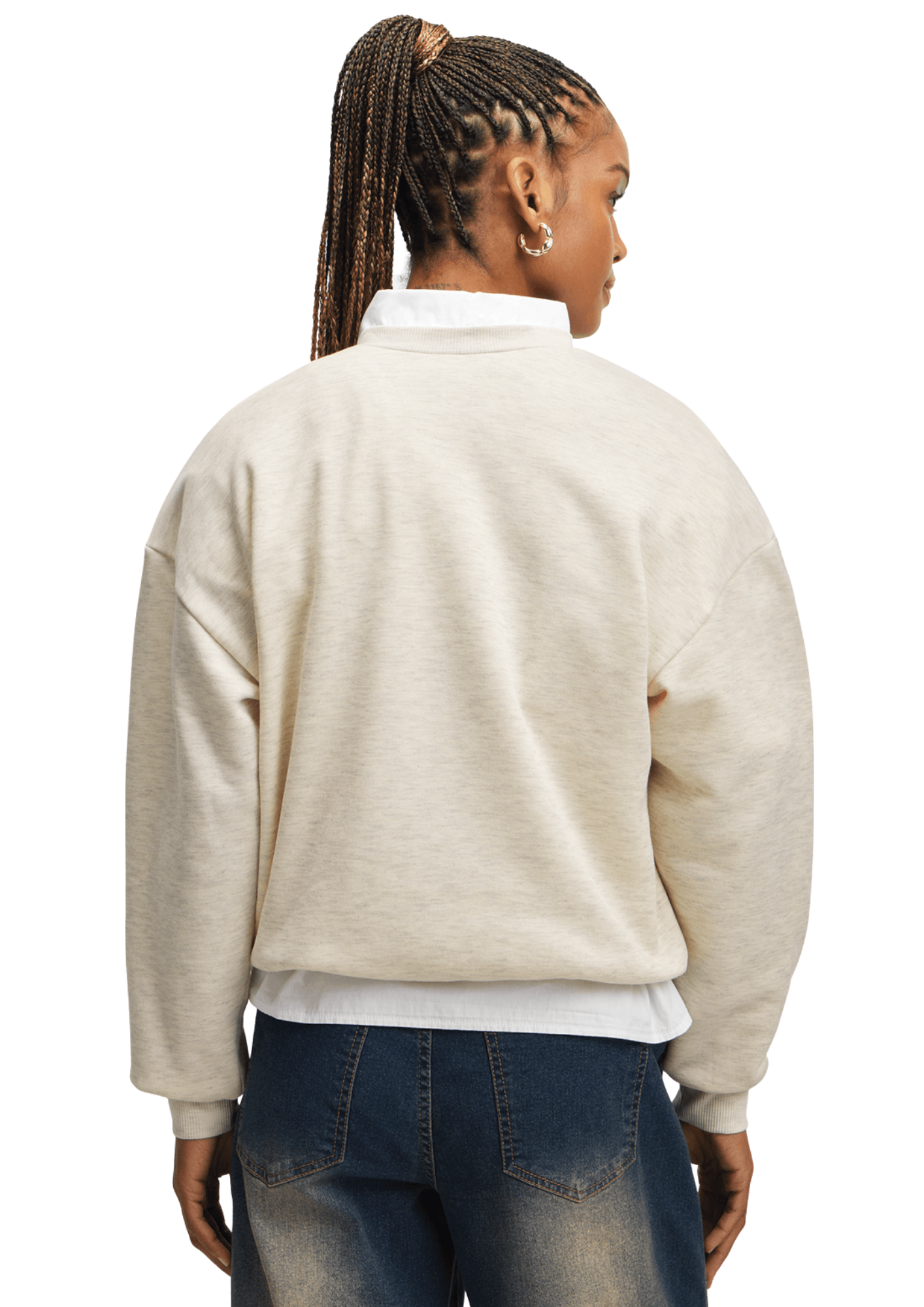 Exact Women's Natural Graphic Print Sweat Top