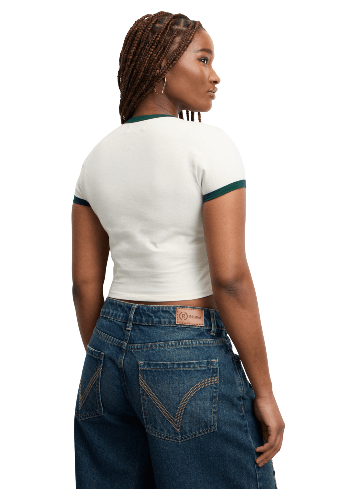 Redbat Women's Ecru Cropped Top