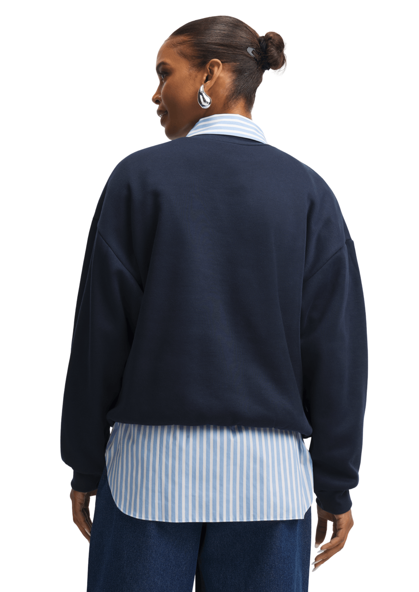 Exact Women's Navy Graphic Print Sweat Top