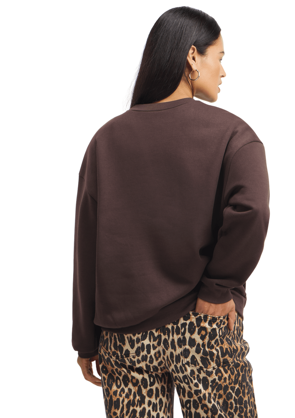 Exact Women's Brown Graphic Print Sweat Top