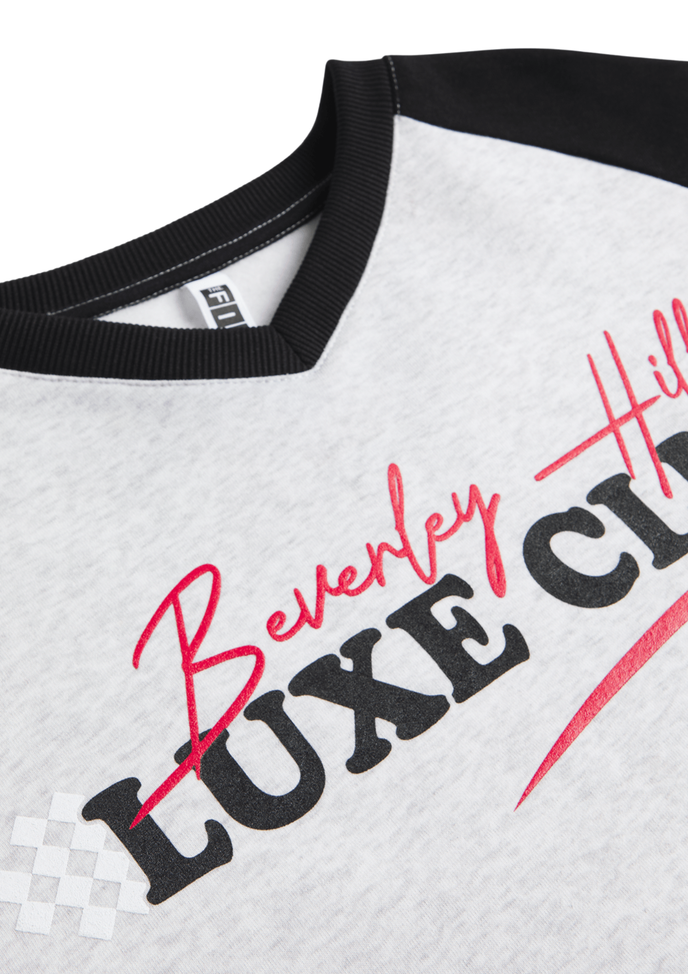 The FIX Women's Black & White Luxe Club Sweat Top
