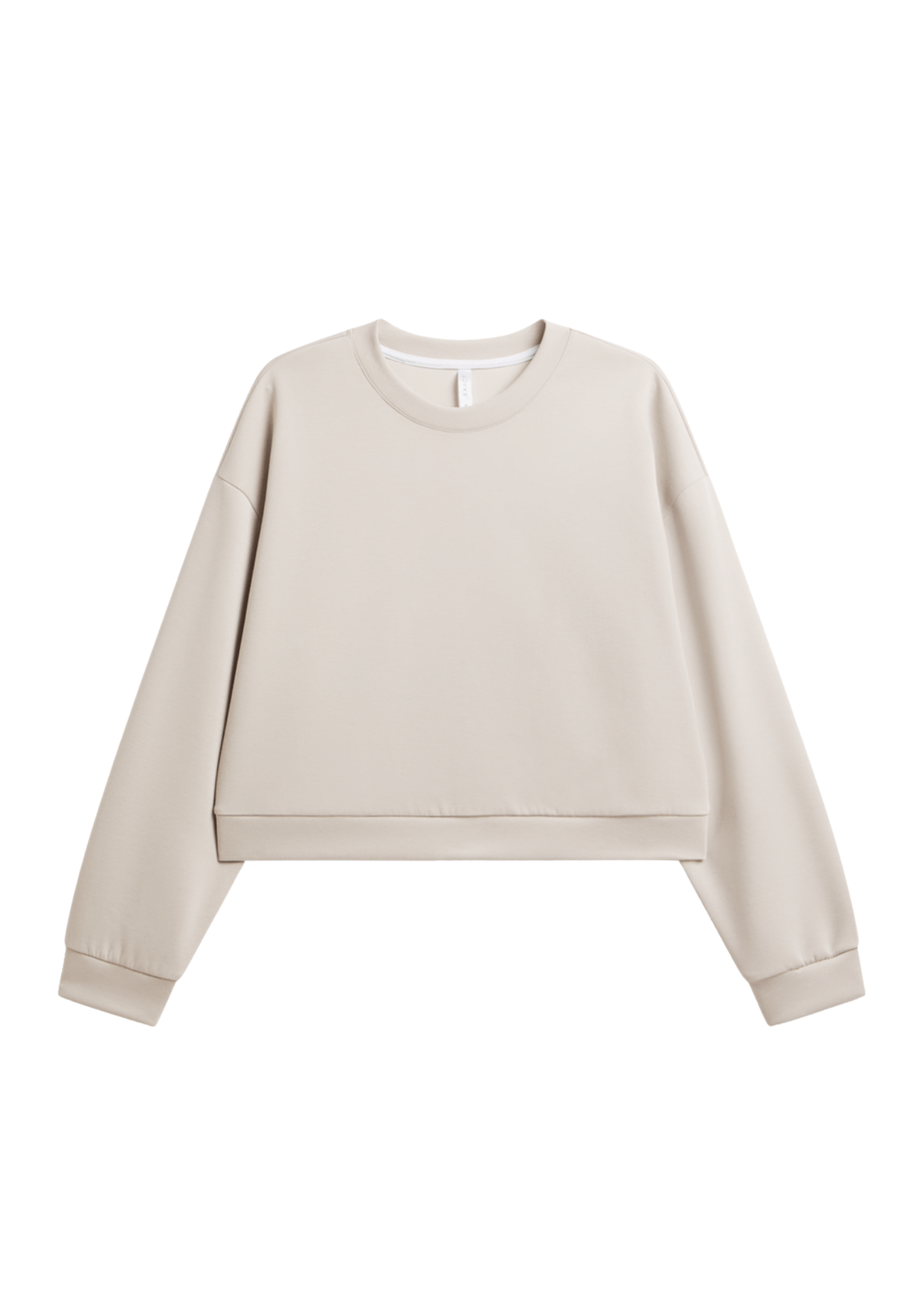 Exact Women's Natural Boxy Crop Sweat Top