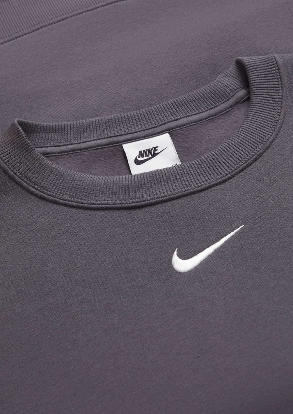 Nike Women's Oversized Crew-neck Fleece Grey Sweatshirt