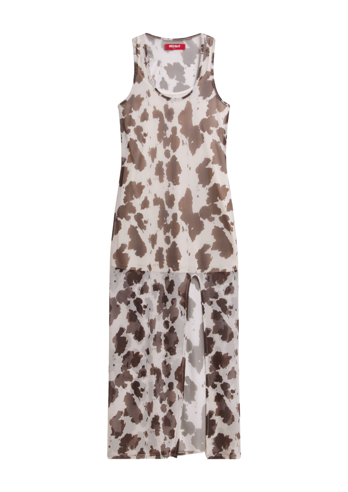 Redbat Women's Mesh Cow Print Maxi Dress