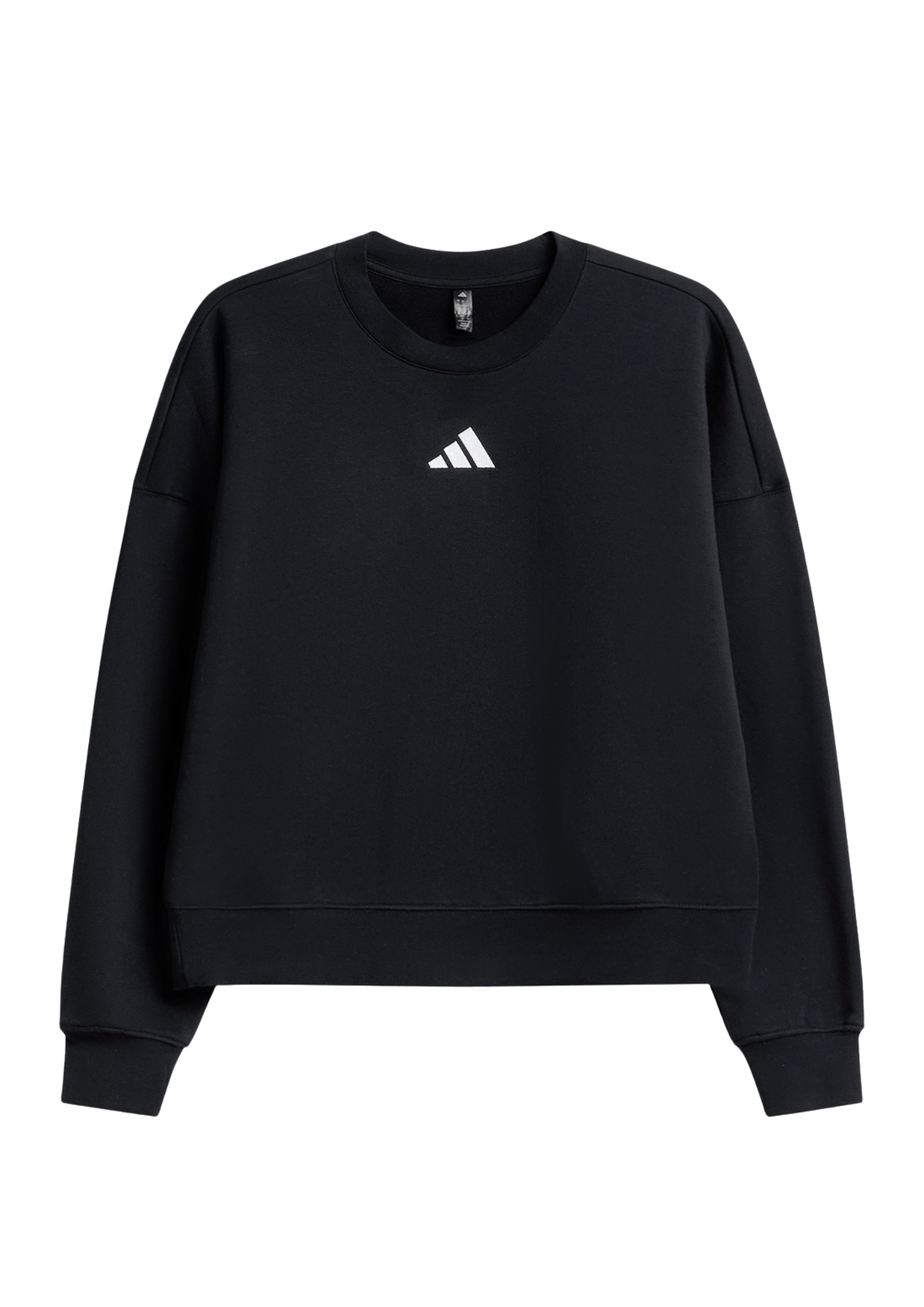 adidas Womens Essential Small Logo Feelcozy Black Sweatshirt