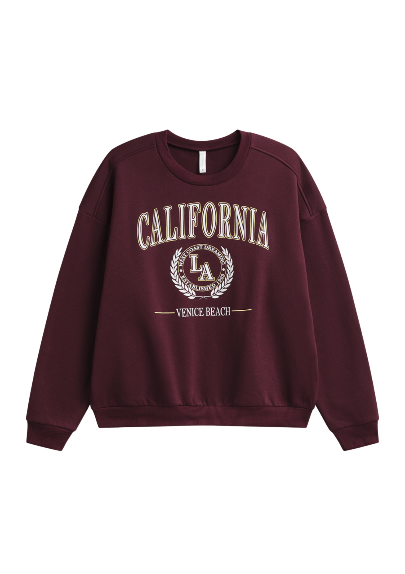 Exact Women's Burgundy Graphic Print Sweat Top